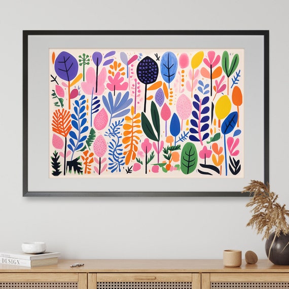Matisse Inspired Abstract Shapes of Nature Art Print
