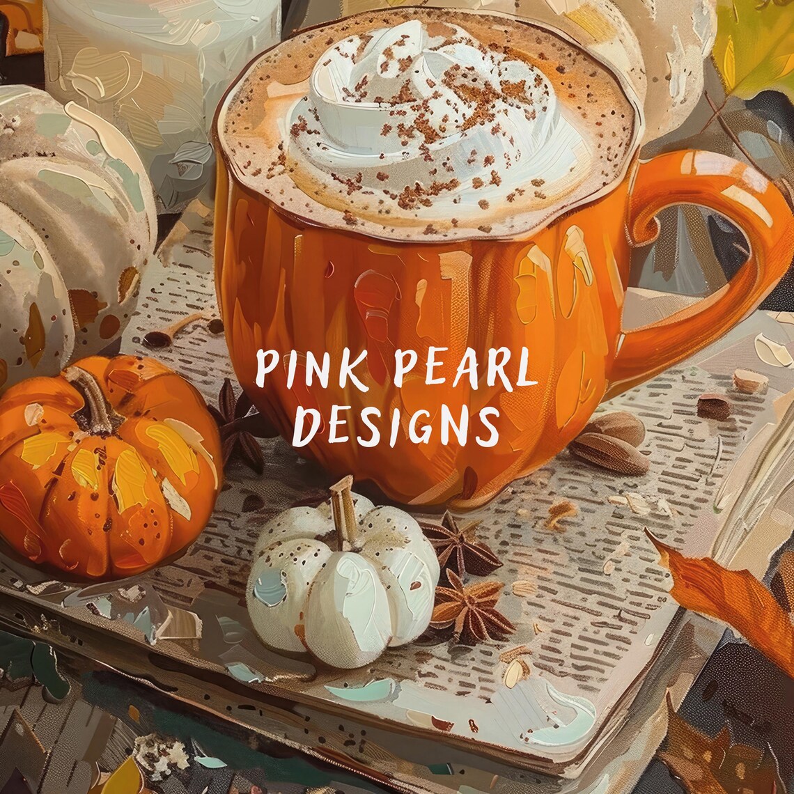Pumpkin Spice Latte Preppy Fall Art Print - Image 6