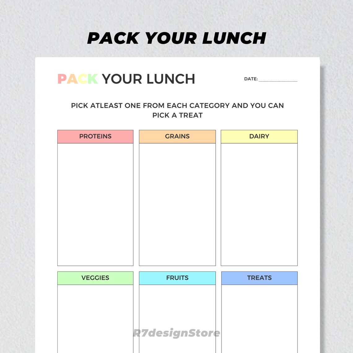 Pack Your Lunch Kids Nutrition Tracker, School Meal Planner - Image 4