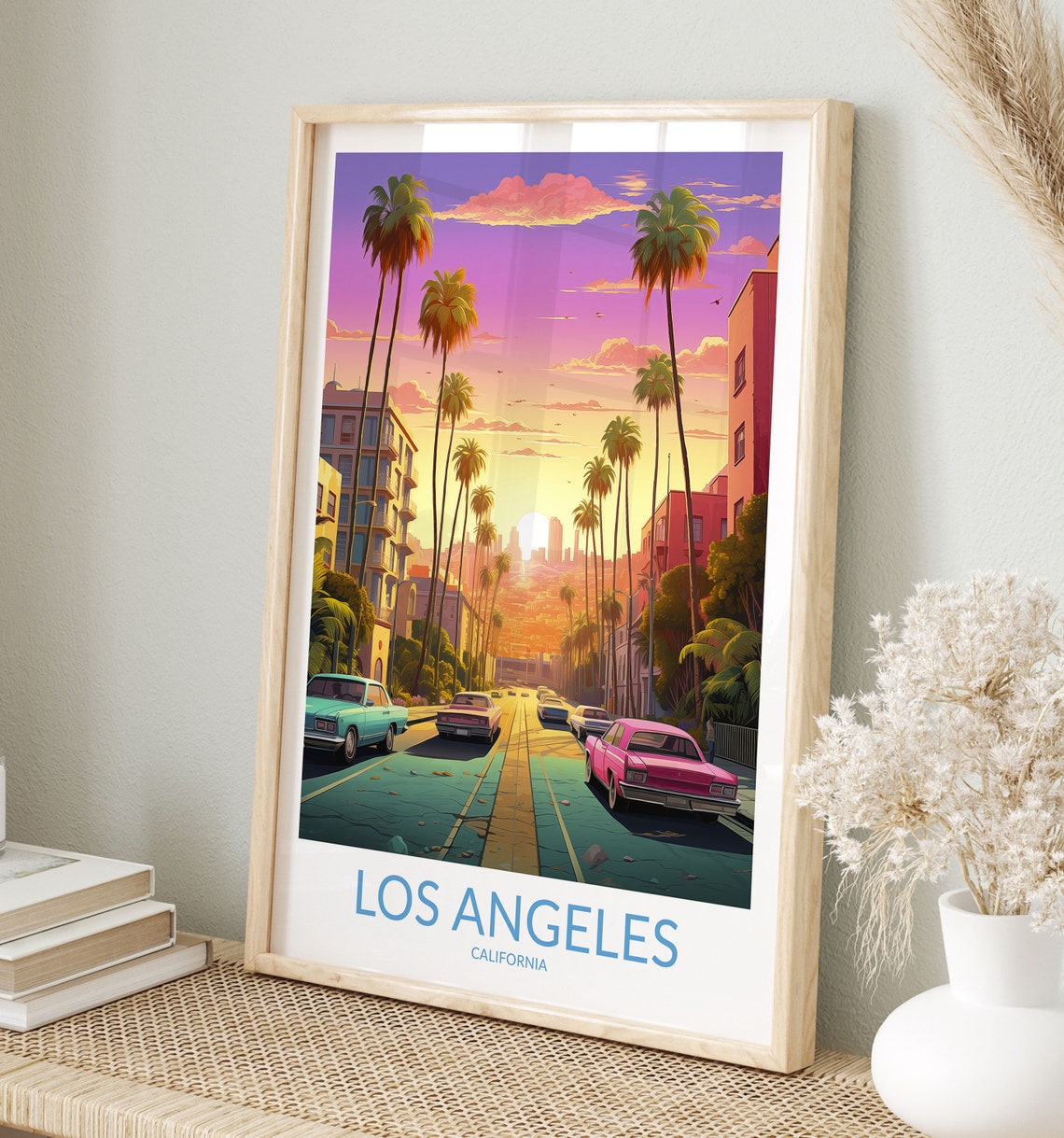 Los Angeles Print No 3 Los Angeles Poster Los Angeles Wall Art Los Angeles Art Print Home Decor Los Angeles Travel Gift California