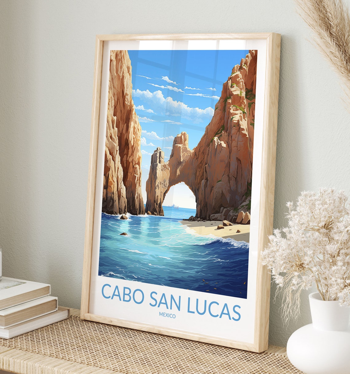 Cabo San Lucas Mexico Rock Arch Cliffs Turquoise Water Poster