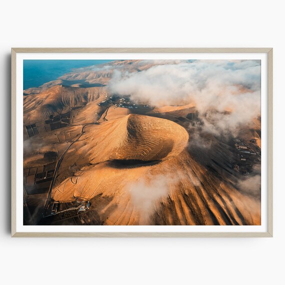 Caldera Riscada Volcano Print Lanzarote Print Canary Islands Travel Print Travel Poster Volcano Decor Volcanoes Spain Print Photo