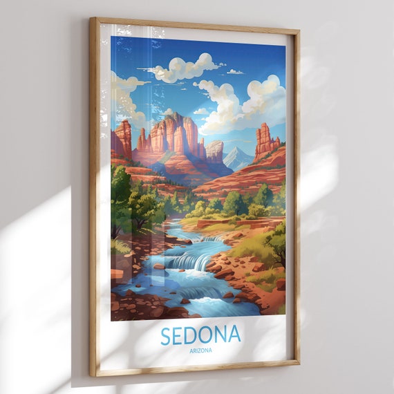 Sedona Print Sedona Poster Sedona Wall Art Sedona Art Print Sedona Artwork Sedona Travel Gift Arizona
