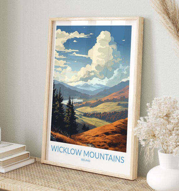 Wicklow Mountains Print Wicklow Mountains Poster Wicklow Mountains Wall Art Wicklow Mountains Art Print Artwork Travel Gift Ireland