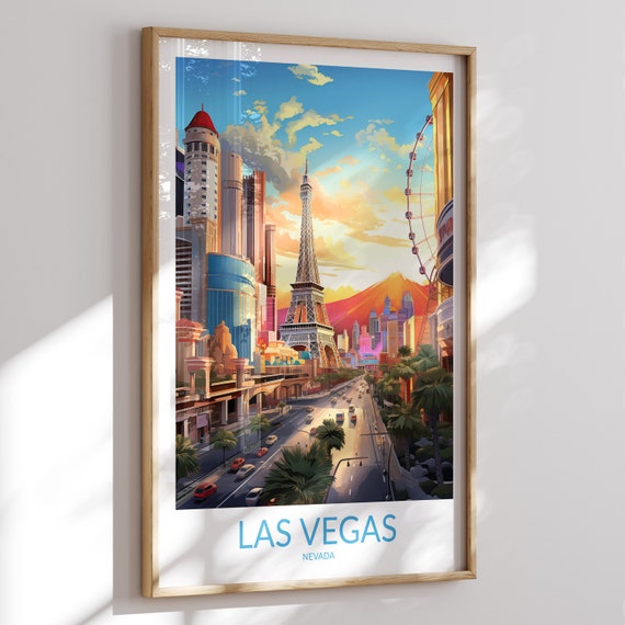 Las Vegas Print Las Vegas Poster Las Vegas Wall Art Las Vegas Art Print Las Vegas Artwork Las Vegas Travel Gift Nevada
