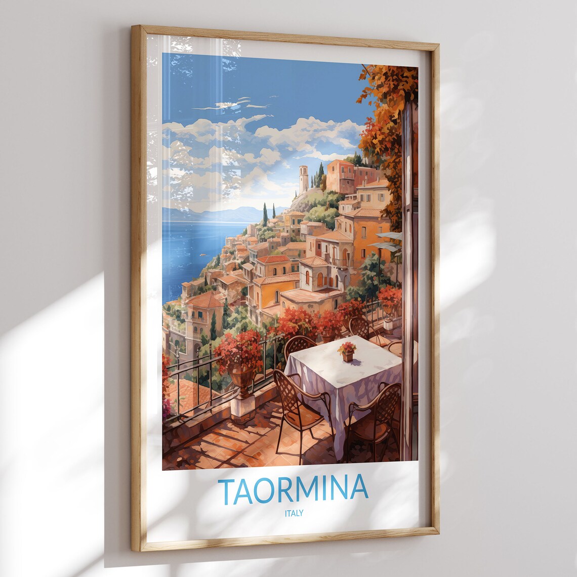 Taormina Print No 7 Taormina Poster Taormina Wall Art Taormina Art Print Taormina Artwork Home Decor Taormina Travel Gift Italy