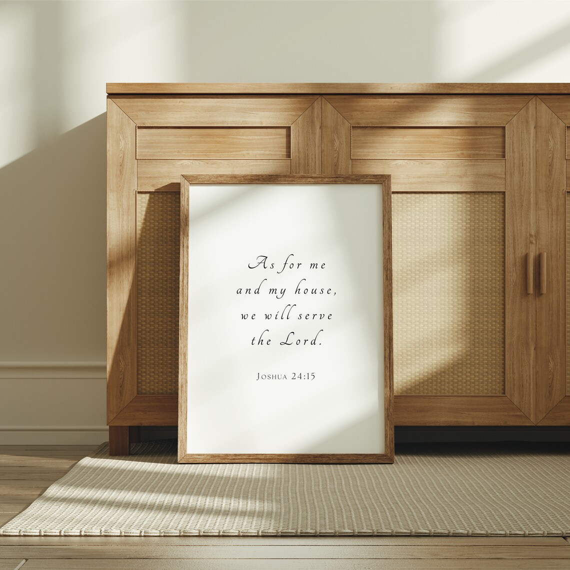 As For Me And My House Joshua 24 15 Bible Verse Christian Wall Art - Image 2