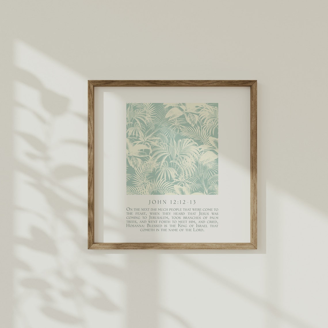 John 1212 13 Wall Art Palm Sunday Bible Poster Botanical Bible Verse Print Peaceful Christian Home Decor Palm Leaf Scripture - Image 4