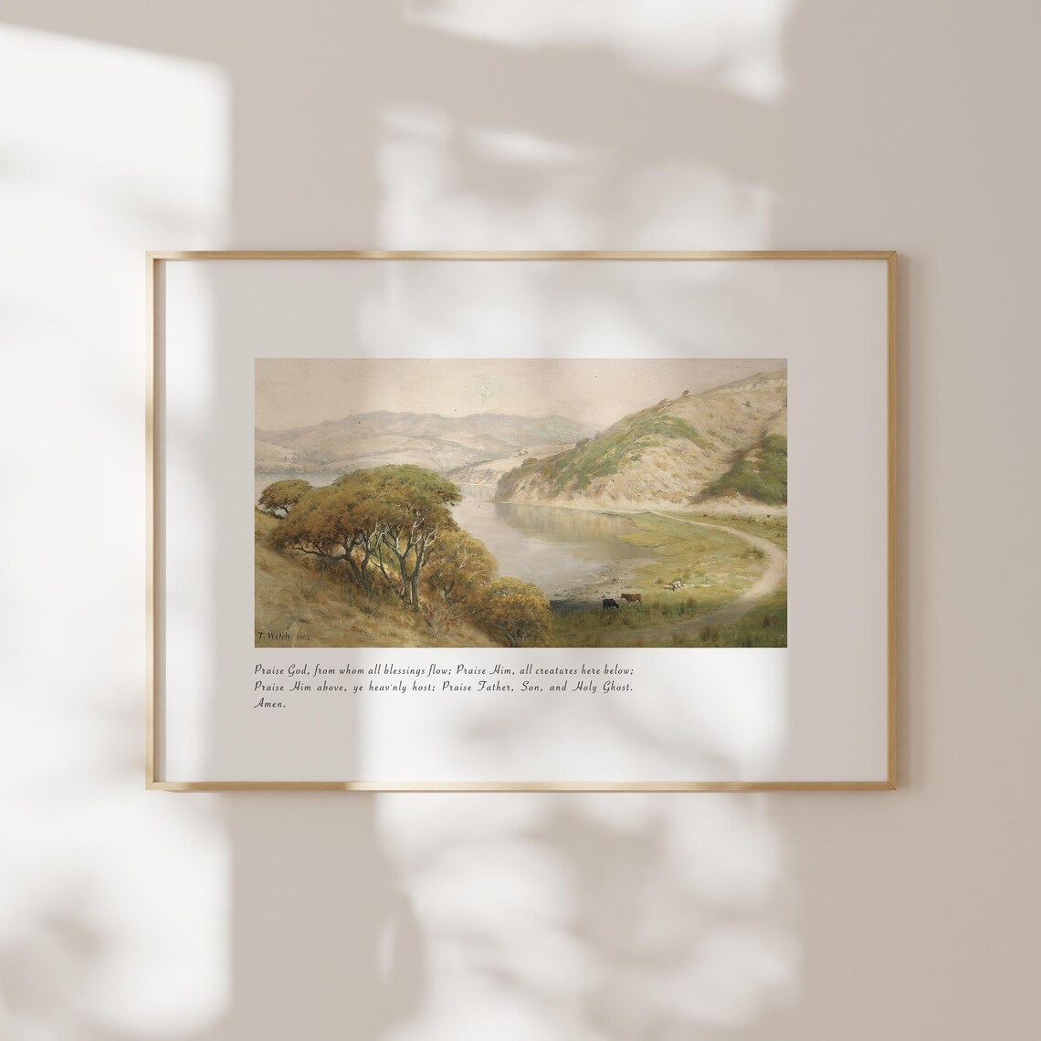 Doxology Countryside Landscape Christian Farmhouse Poster
