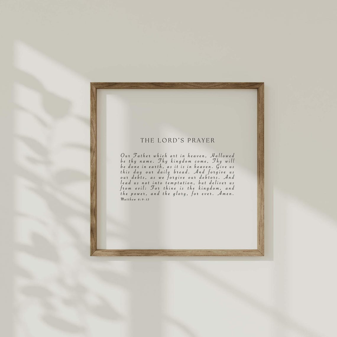 The Lords Prayer Minimalist Wall Art Matthew 69 13 Bible Poster Modern Typography Scripture Art Godly Home Christian Gift - Image 3