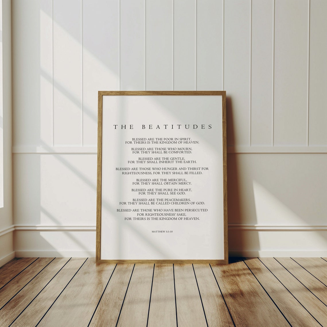 The Beatitudes Matthew 5 3 10 Minimalist Scripture Verse Wall Art - Image 2