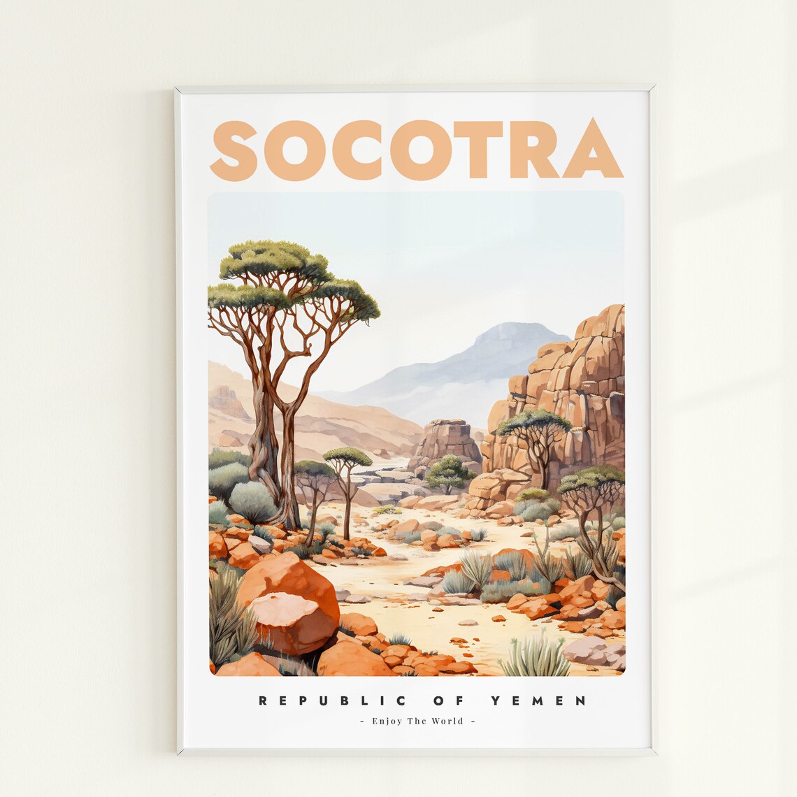 Socotra Island Travel Poster, Yemen Wall Decor