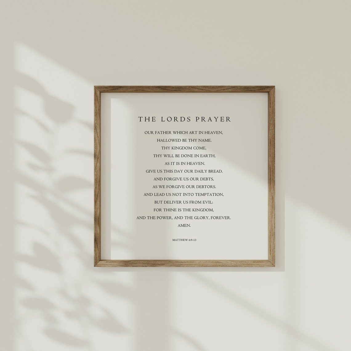 The Lords Prayer Minimalist Wall Art Matthew 69 13 Typography Bible Verse Poster Timeless Christian Home Decor Healing Scripture Quote - Image 5