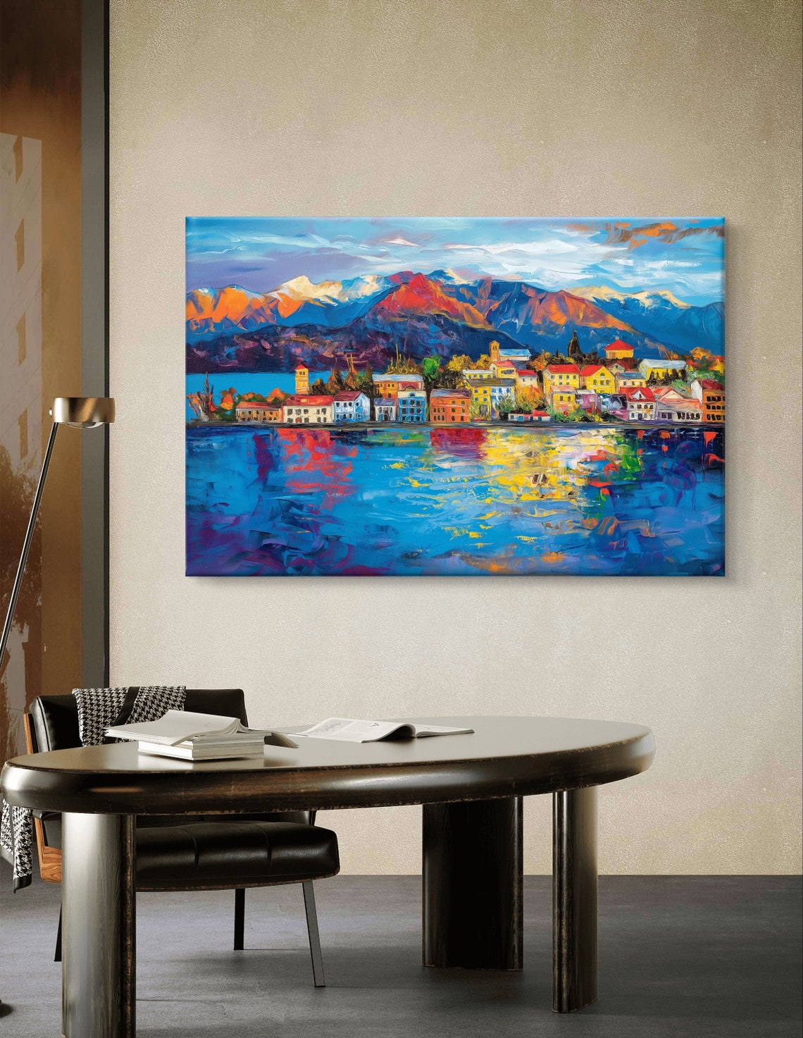 Bariloche Argentina Lakeside Town and Andes Mountains Sunset Poster - Image 5