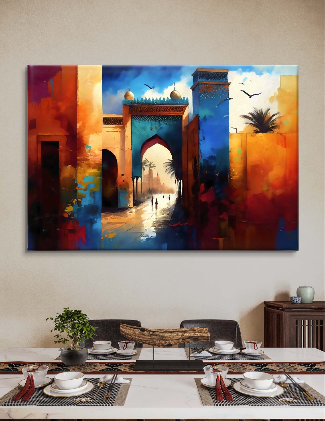 Marrakesh Moroccan Travel Poster, Vibrant Decor - Image 6