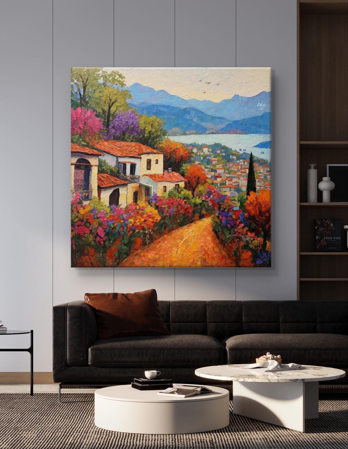 Valle de Bravo Lakeside Town Blue Mountain View Mexico Poster - Image 5