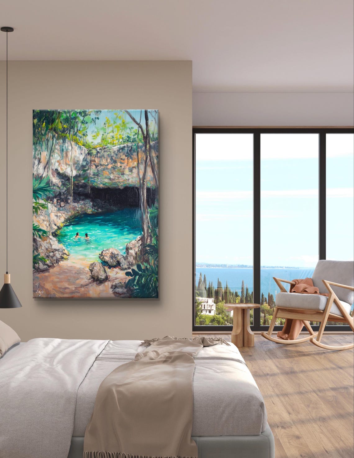 Yucatan Cenote Swimmers Turquoise Jungle Pool Hidden Nature Poster - Image 5