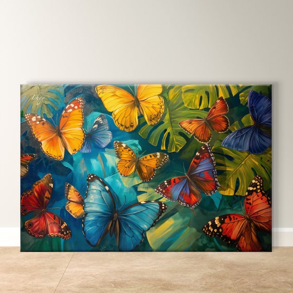 Butterfly Wall Art Costa Rica Nature Decor Framed Colorful Unique Wall Art Living Room Decor Bedroom Decor Gift For Her