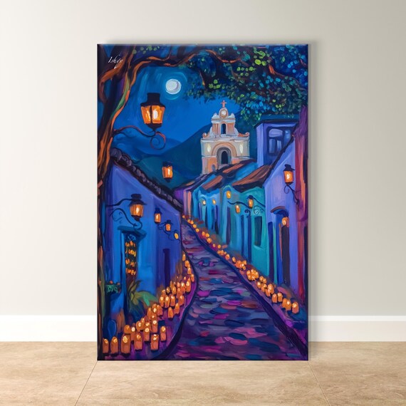 Day of the Dead Night Oaxaca Candlelit Street Festival Poster