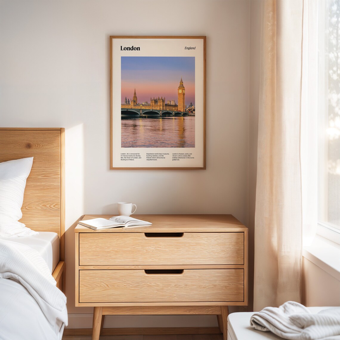 London England Big Ben And Parliament Sunset River View Poster - Image 2