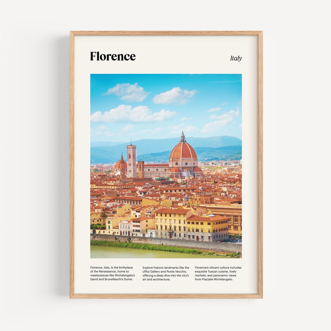 Florence Italy Duomo Cathedral Rooftop Skyline City View Poster - Image 4