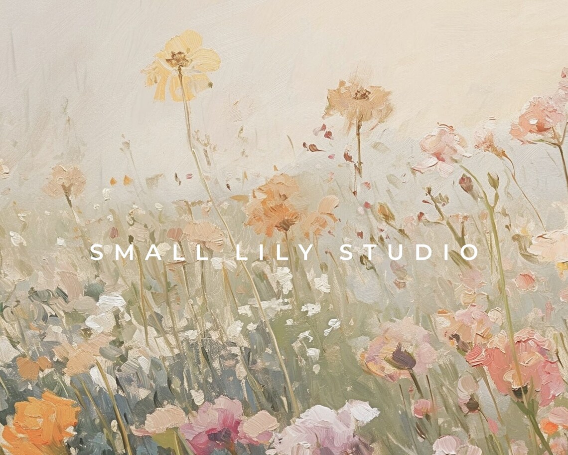 Pastel Wildflower Meadow Soft Impressionist Floral Landscape Poster - Image 4