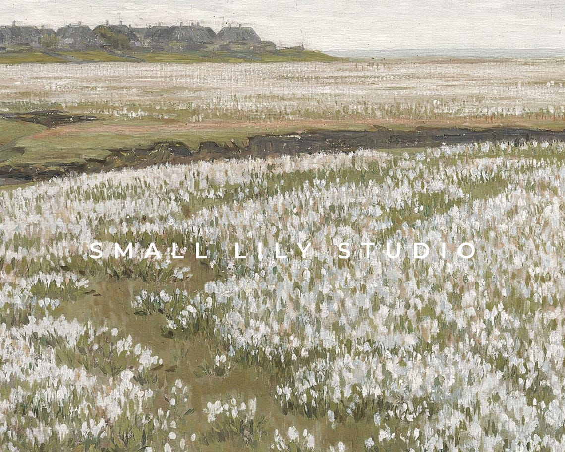Frame Tv Art Spring Wildflower Field Field Of White Flowers Frame Tv Art Muted Sage Green Farmhouse Vintage Painting Tv013 - Image 4