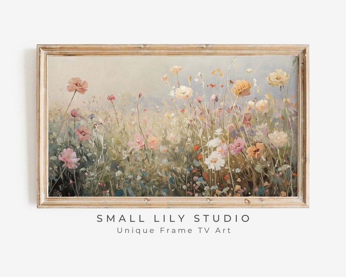Summer Wildflowers Art Print, Vintage Style
