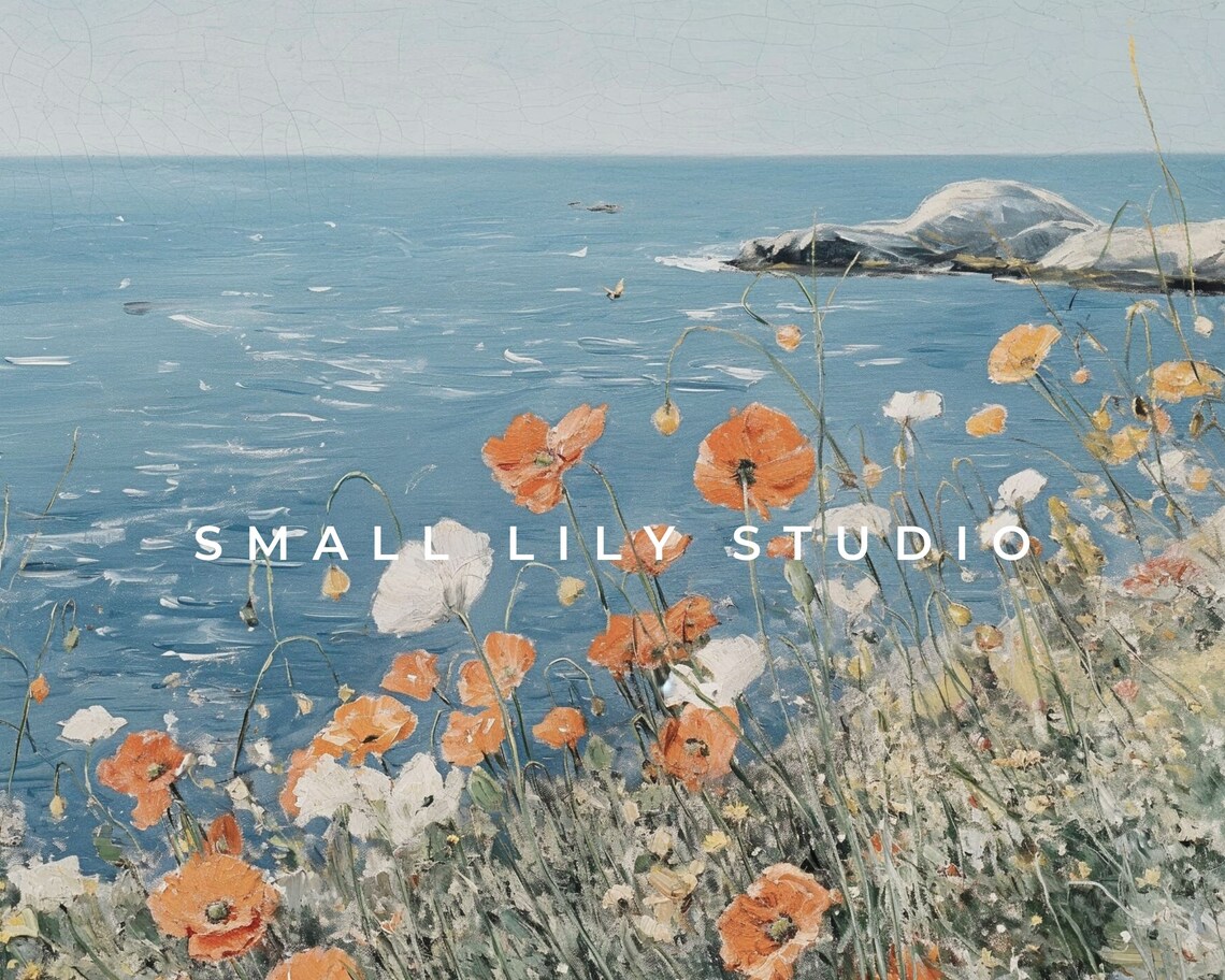 Wildflowers By The Sea Art Print, Coastal Flowers - Image 4