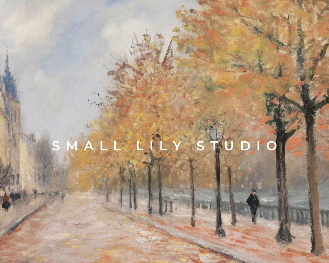 Fall Trees In Paris Vintage Style Art Print - Image 4