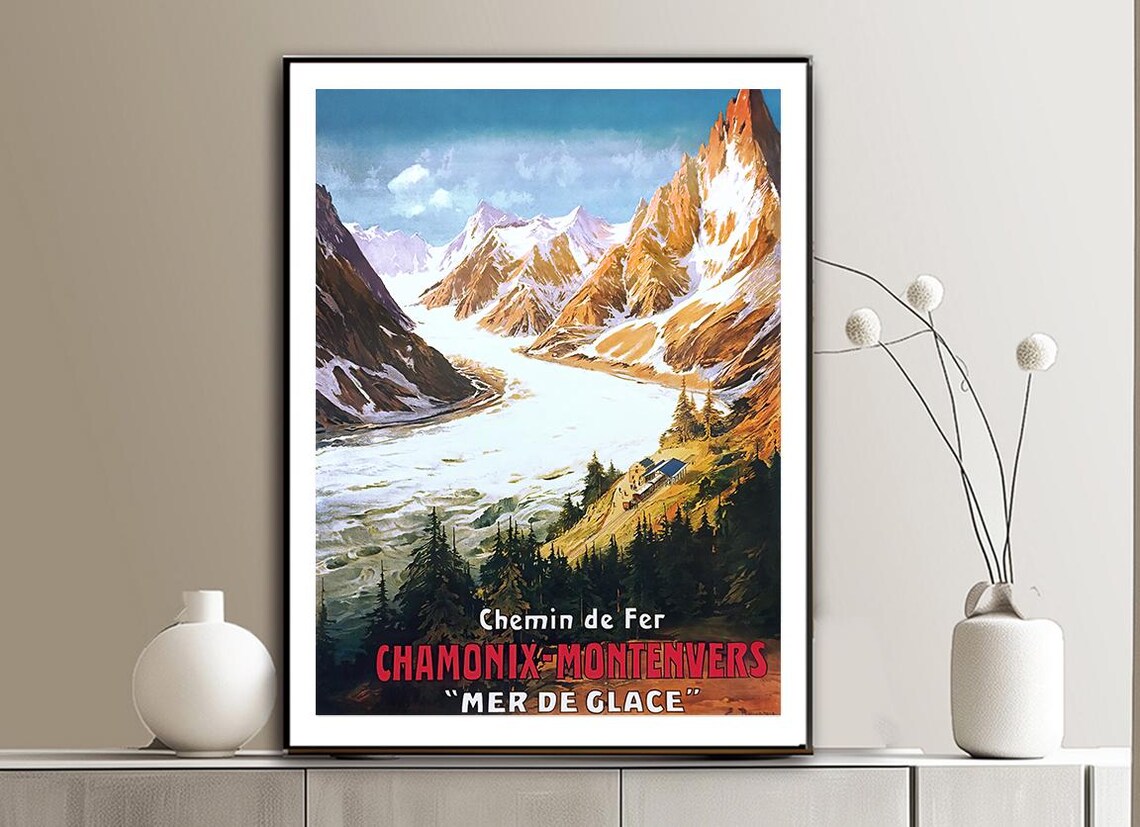 Chemin De Fer Chamonix Montenvers Mer De Glace Poster - Image 2