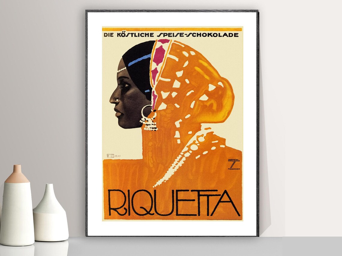 Riquetta Die Kstliche Speise Schokolade Vintage Poster