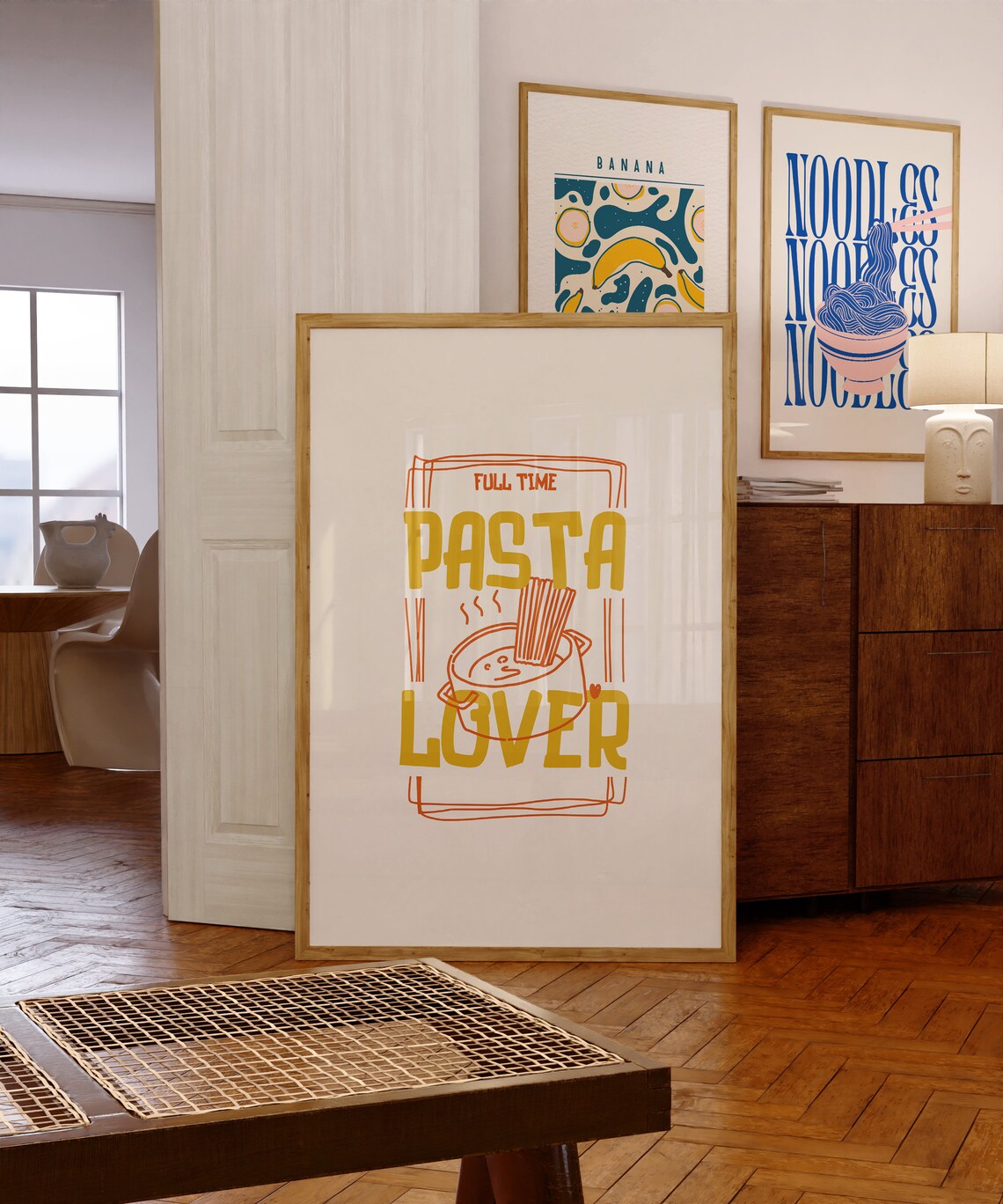 Pasta Lover Wall Art Pasta Lover Poster Kitchen Wall Art Kitchen Poster Cute Kitchen Art Wall Art - Image 4