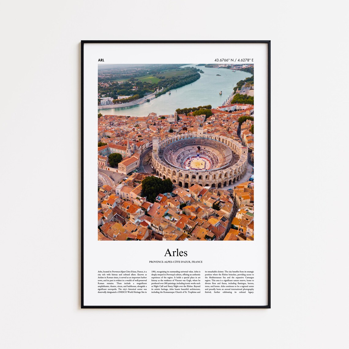 Arles France Roman Amphitheater Aerial View Photo Travel Poster