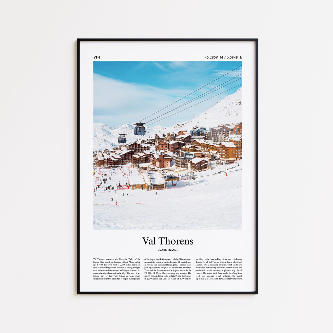 Val Thorens Travel Poster, Savoie France