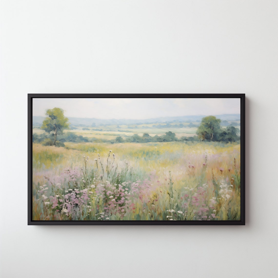 Wildflower Meadow Impressionist Valley Summer Field Pastel Art Poster - Image 5