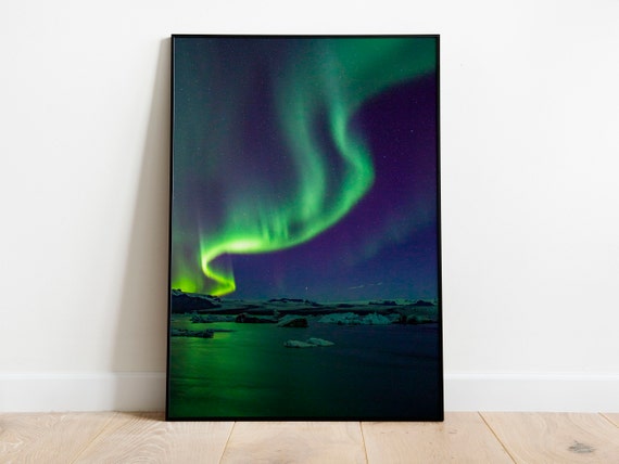 Northern Lights Poster Photography Aurora Borealis Photo Print Gift Home Decor Wall Art