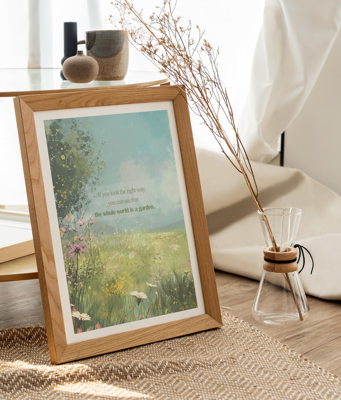 The Secret Garden Quote Whole World Is A Garden Meadow Art Poster - Image 2