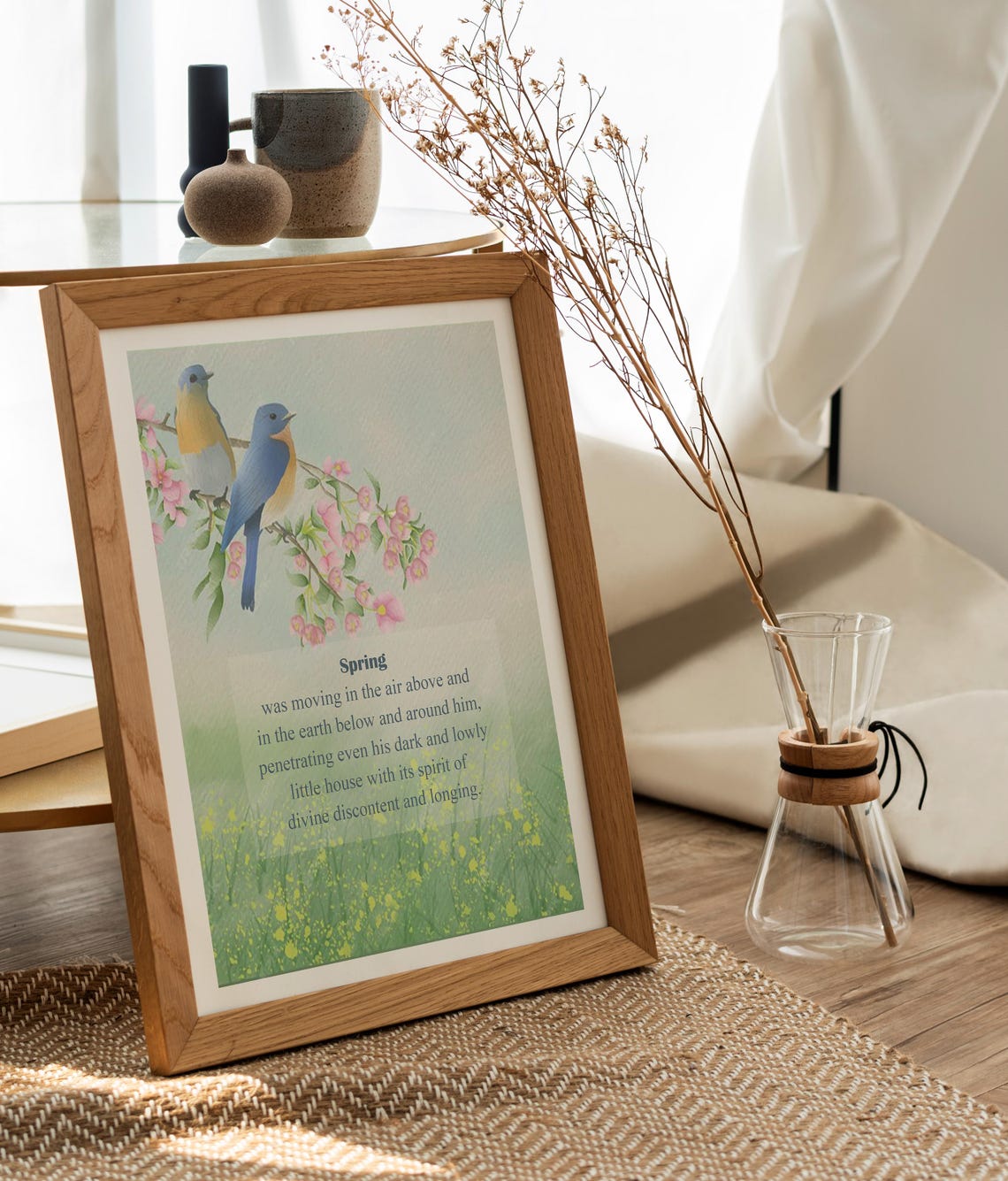 Wind in the Willows Spring Moving in the Air Bluebird Poster - Image 2