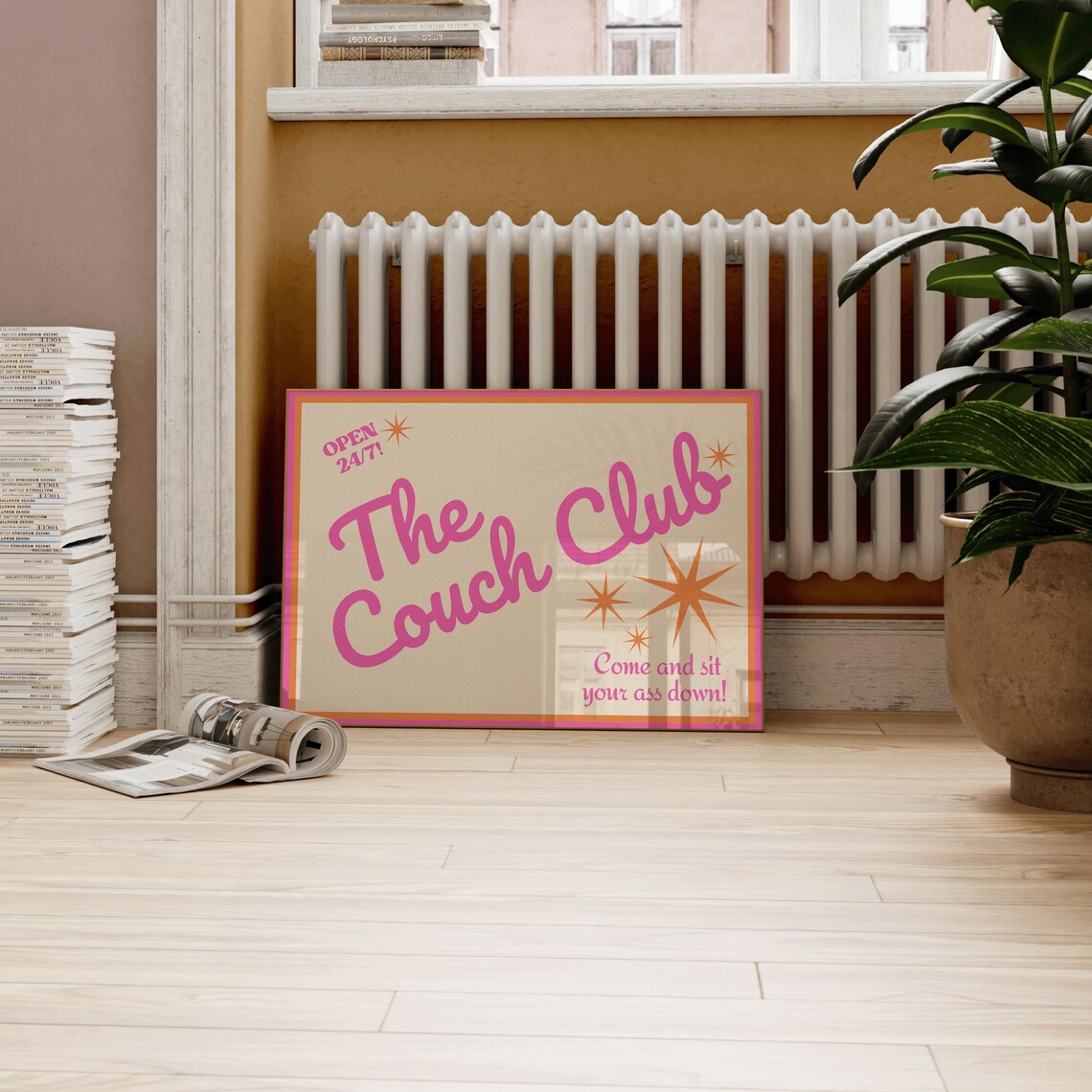Couch Club Retro Bedroom Art Print, Y2K Humor - Image 4