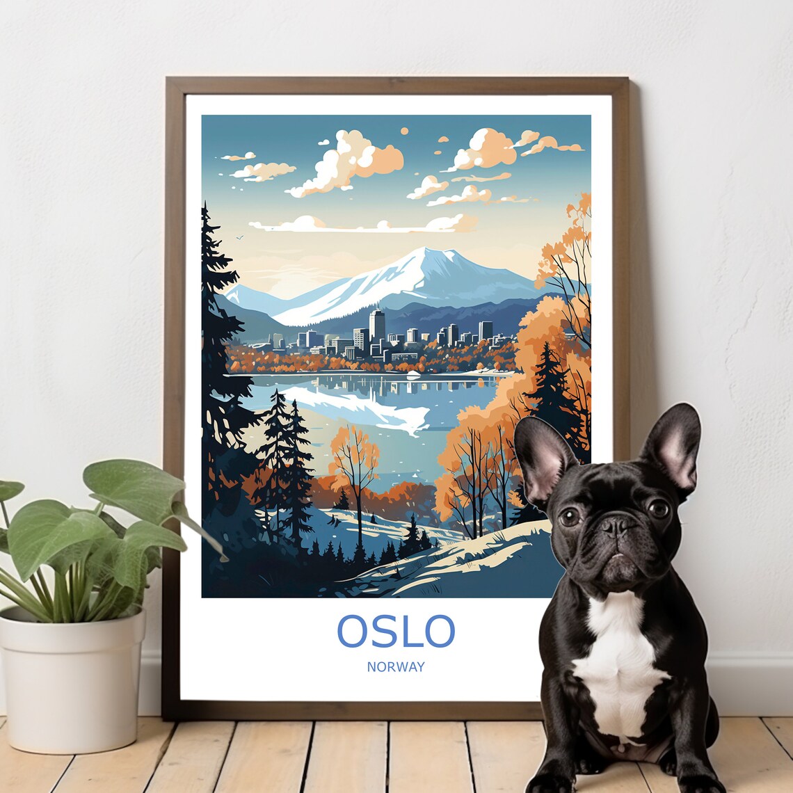 Oslo Travel Poster, Norway Wall Art Print for Home - Image 2