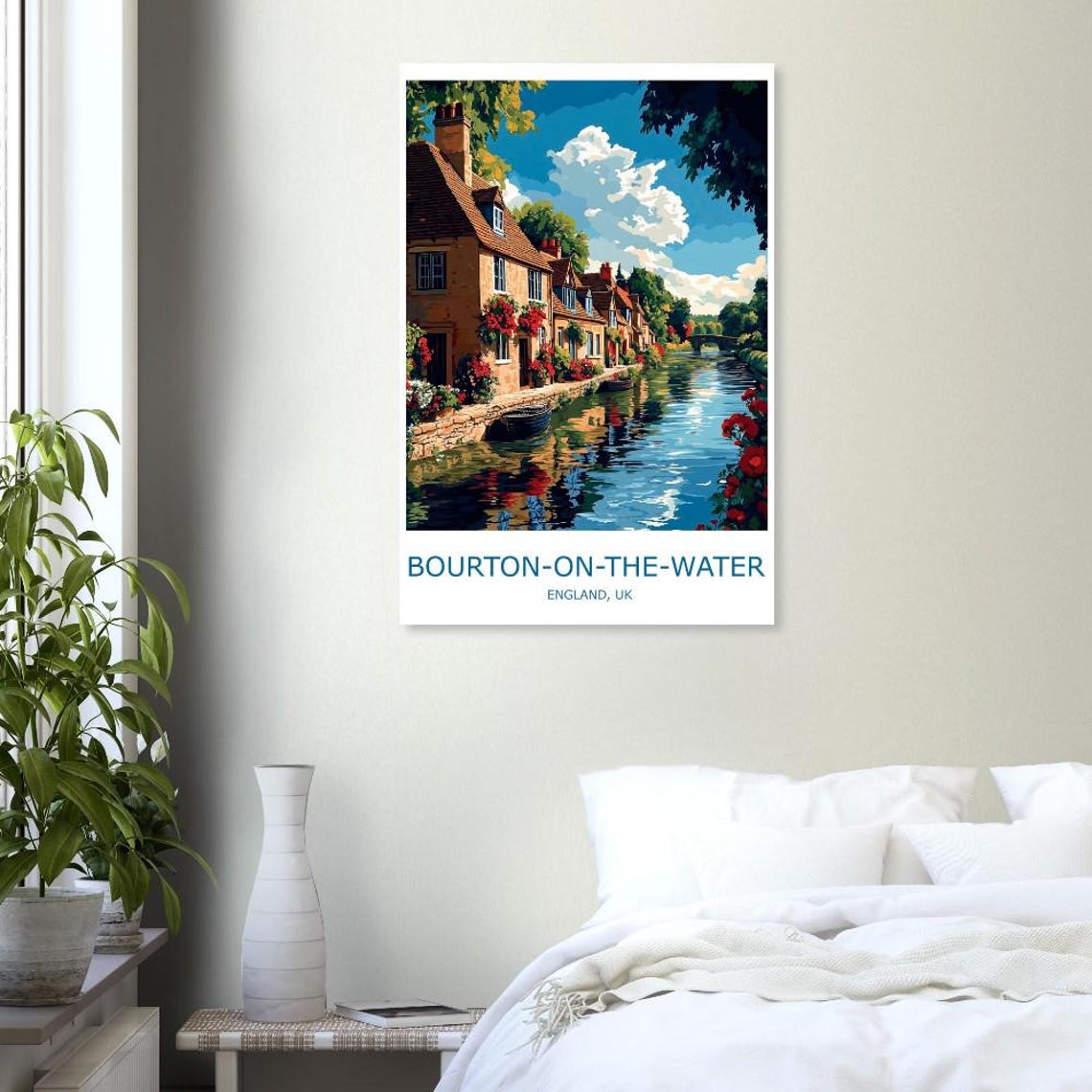Bourton On The Water England Cotswold Village River Travel Poster - Image 3