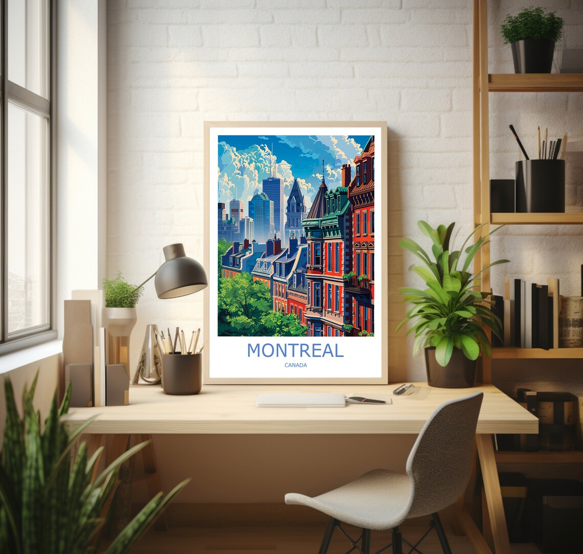 Montreal Travel Poster, Canada Wall Art Print - Image 3