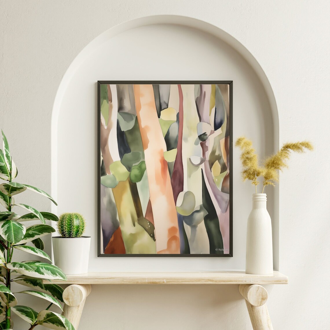 Abstract Tree Painting, Colorful Gum Tree Art - Image 3