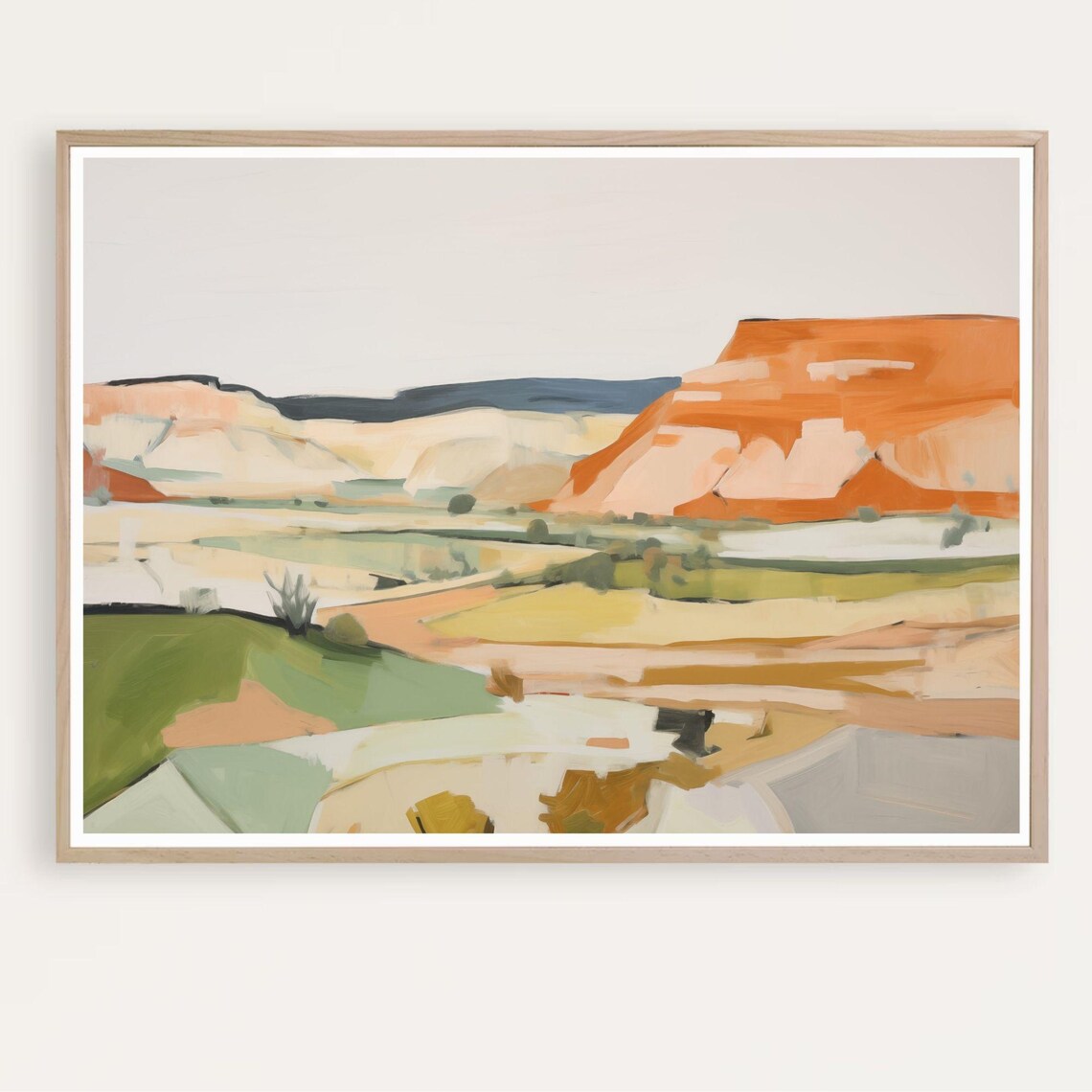 Desert Southwestern Landscape, Abstract Art Print