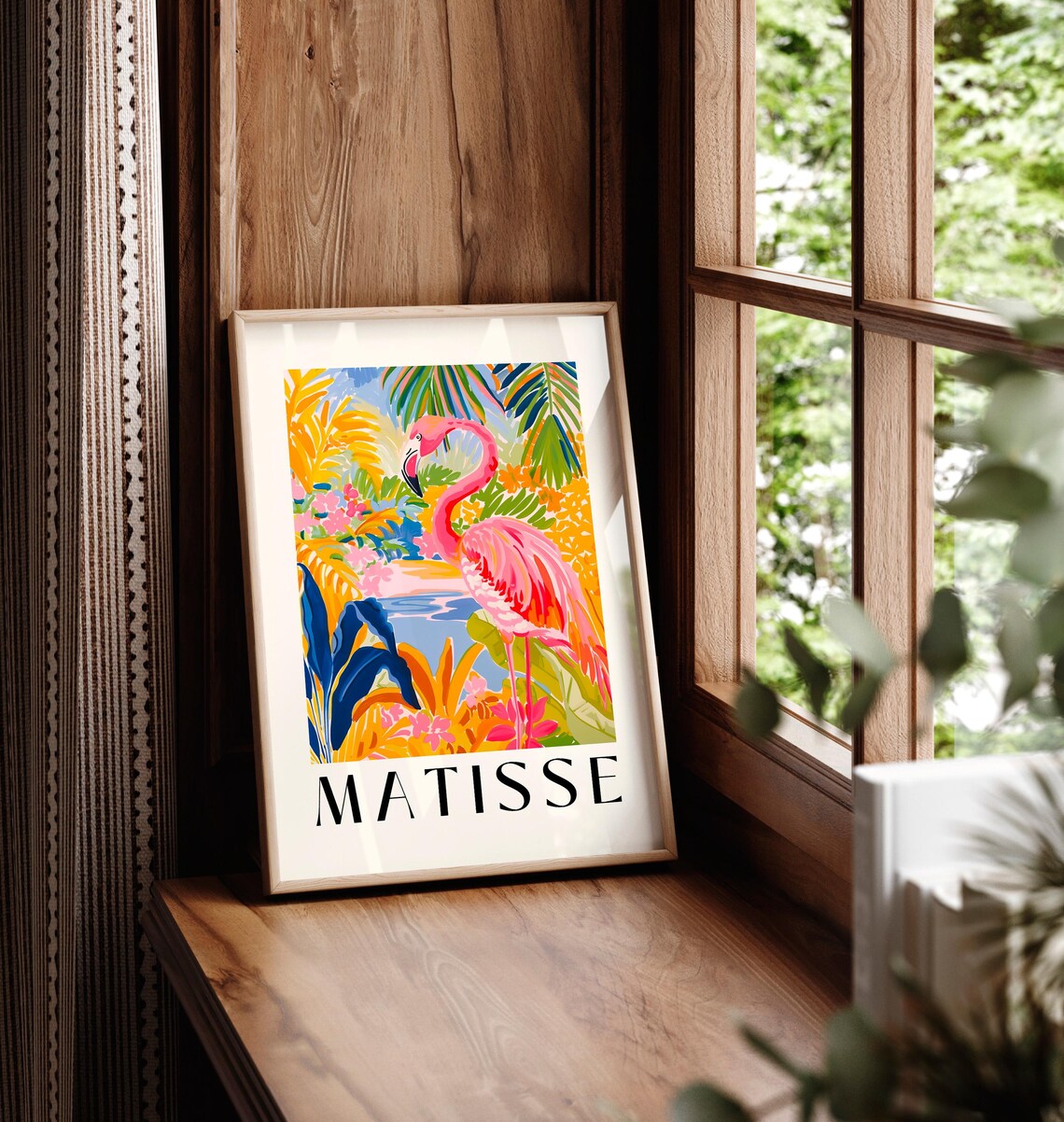 Pink Flamingo Floral Henri Matisse Poster Print - Image 5