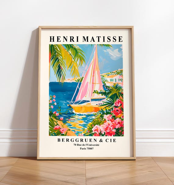 Sailing Boat Spanish Beachy Decor Art Print