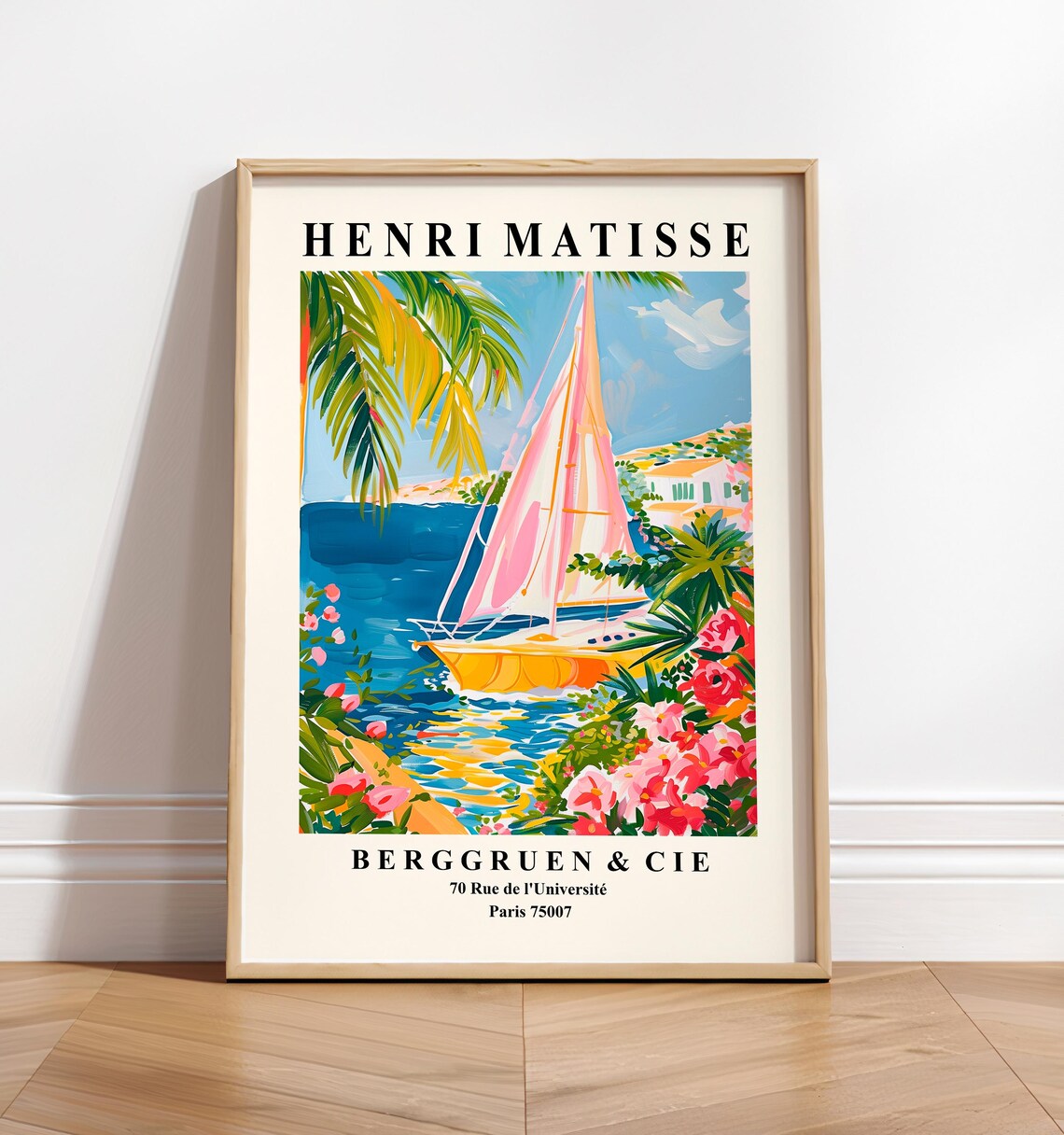 Sailing Boat Spanish Beachy Decor Art Print