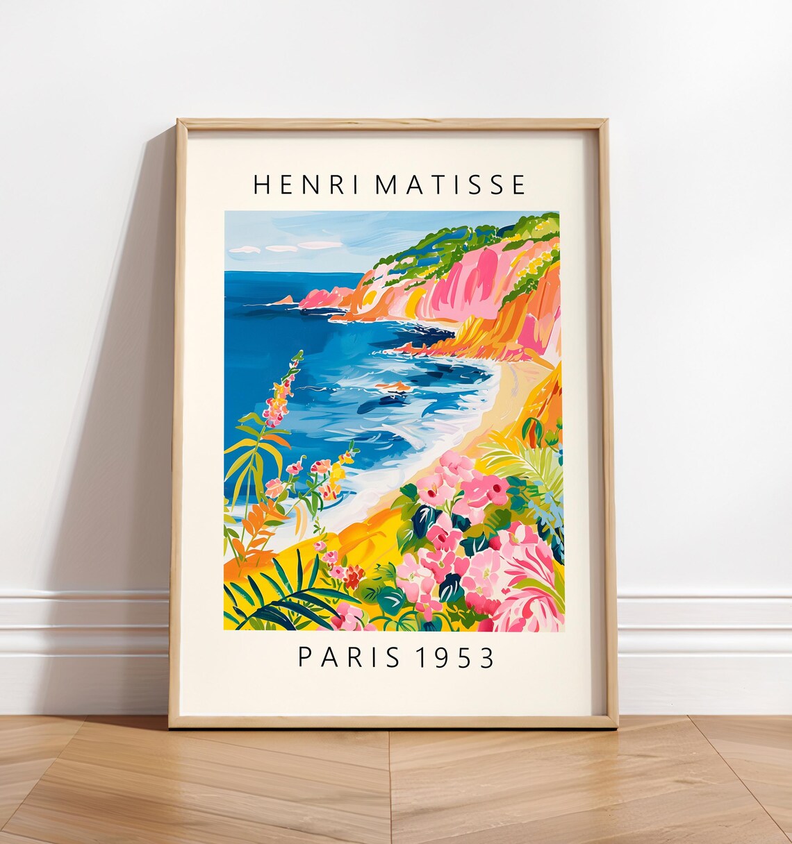 Ocean Print in Henri Matisse Style, Coastal Cowgirl Art Print