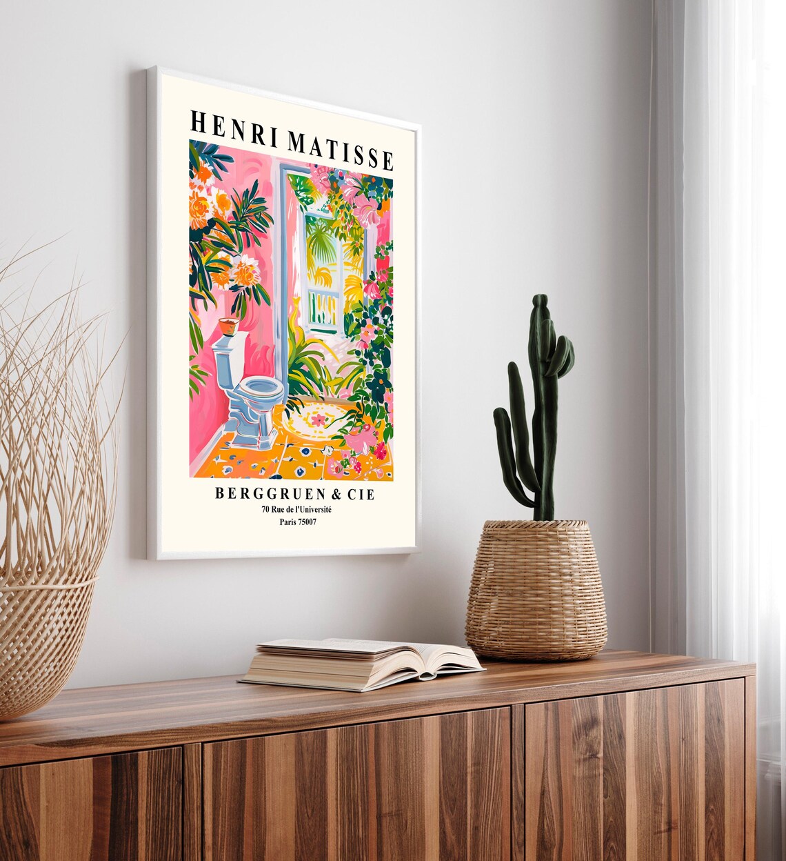 Tropical Toilet Wall Art, Matisse-Inspired Bathroom Poster - Image 4